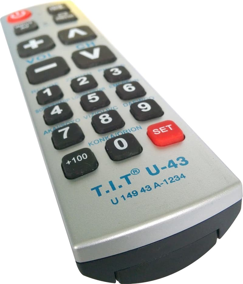 Universal Remote Control with Big Buttons - Gmatrix U-43