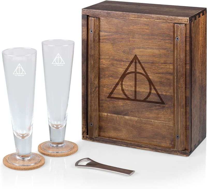 Harry Potter Deathly Hallows Drinking Glasses Gift Set