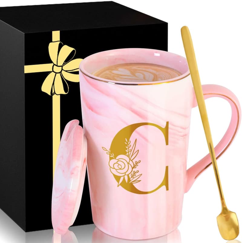Personalized Ceramic Coffee Mug for Girlfriend's Anniversary