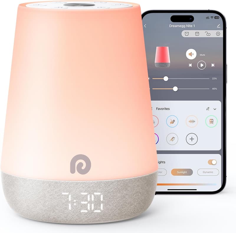 Dreamegg Baby Sound Machine with Night Light and Alarm Clock