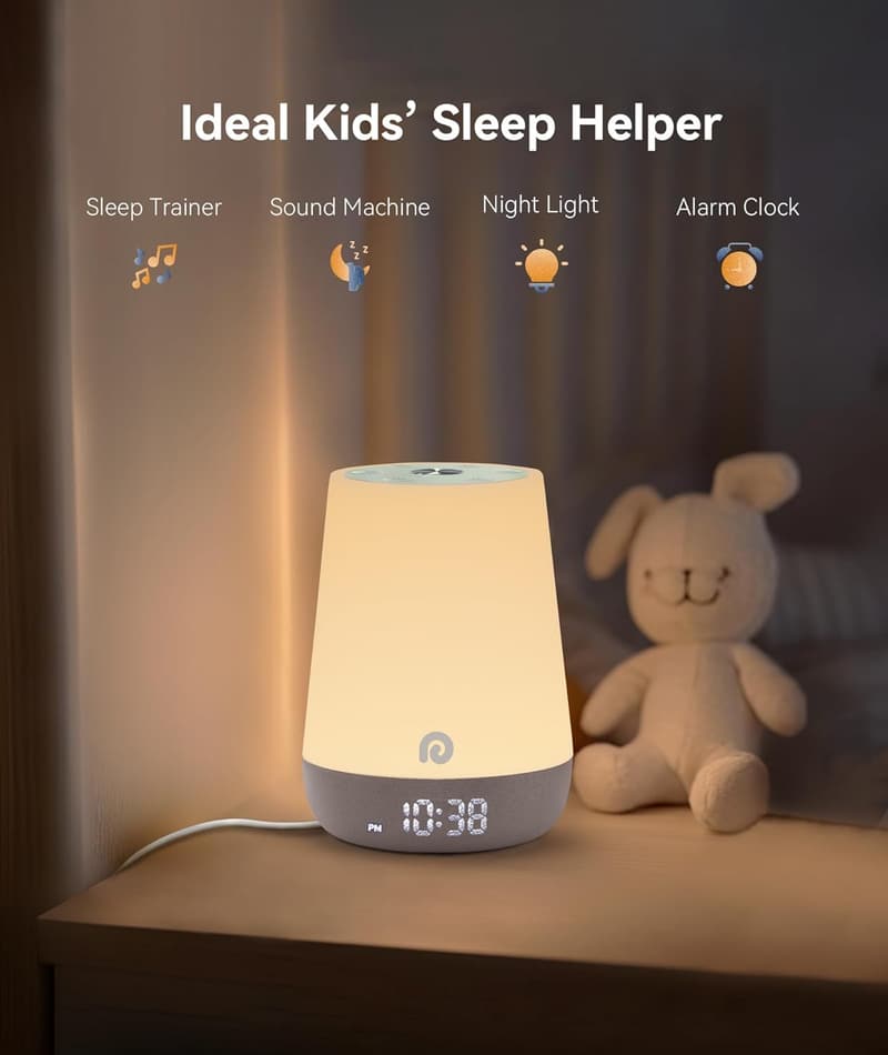 Dreamegg Baby Sound Machine with Night Light and Alarm Clock