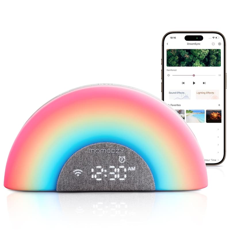 DreamSync Tech™ Baby Sound Machine & Night Light with APP Control