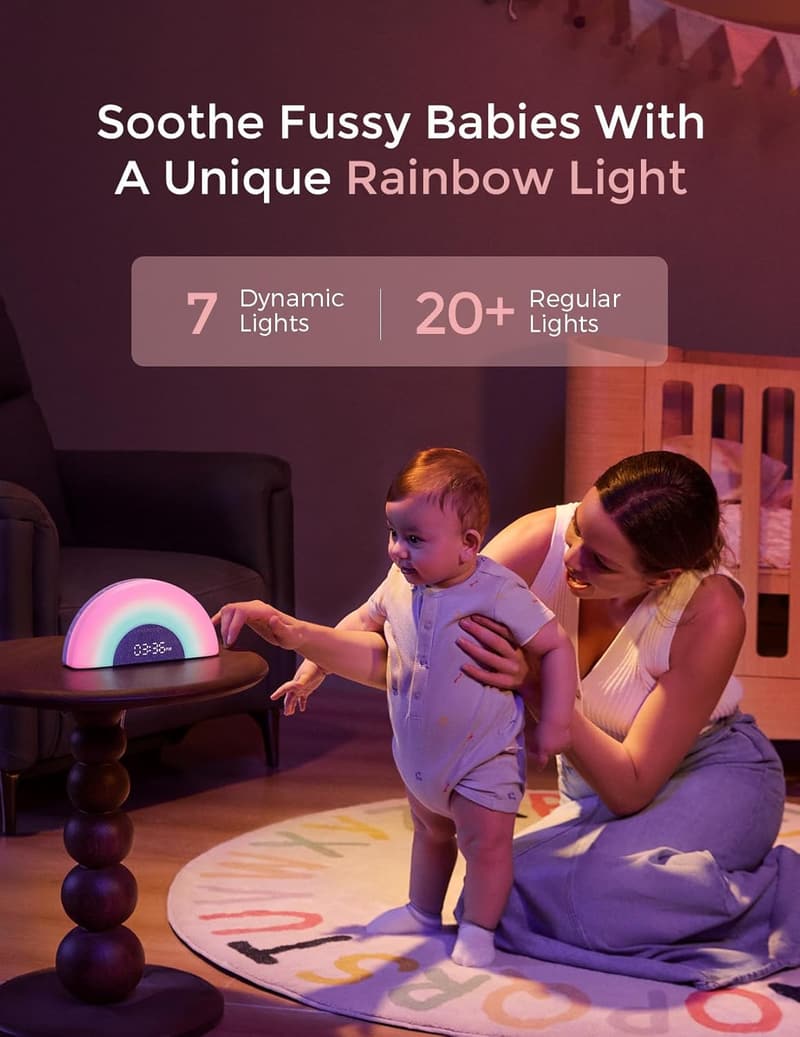 DreamSync Tech™ Baby Sound Machine & Night Light with APP Control