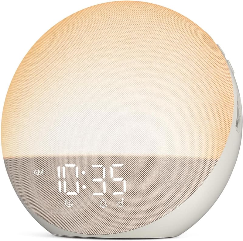 Natural Wake-Up Light Alarm Clock with Bluetooth & 25 Sounds