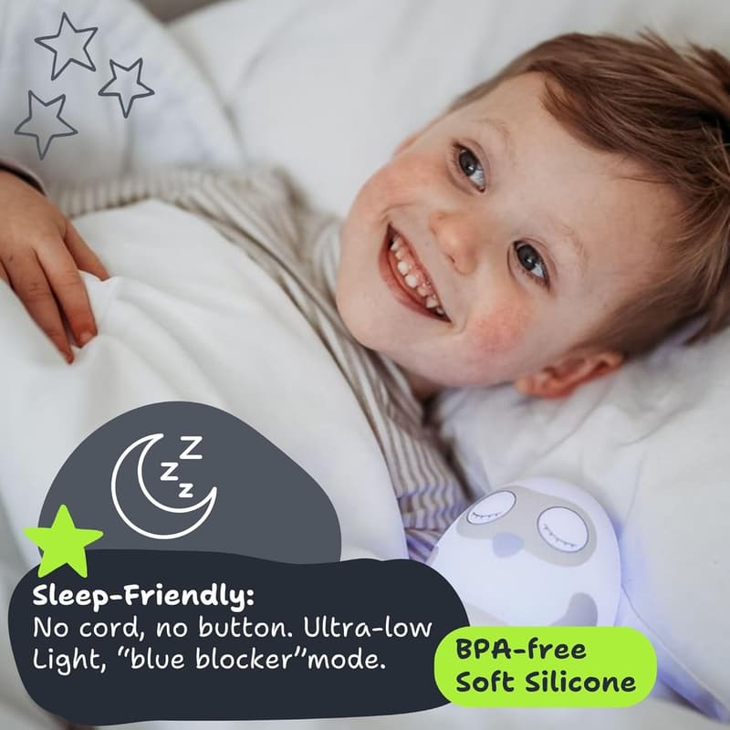 Ooly Owl Sleep Trainer Clock for Toddlers – Cord-Free Night Light