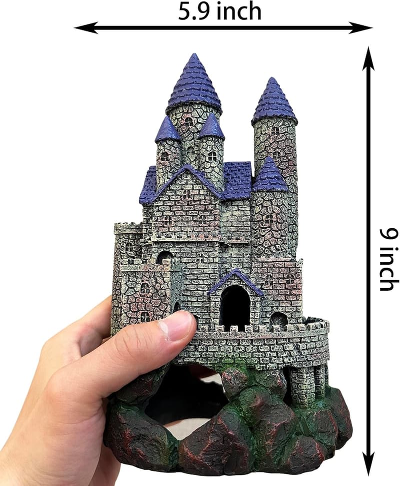 Gothic Castle Resin Ornament for Fish Tanks