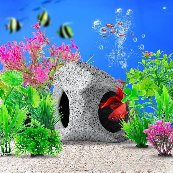 10 Pcs Non-Toxic Ceramic Aquarium Hideaway Rocks