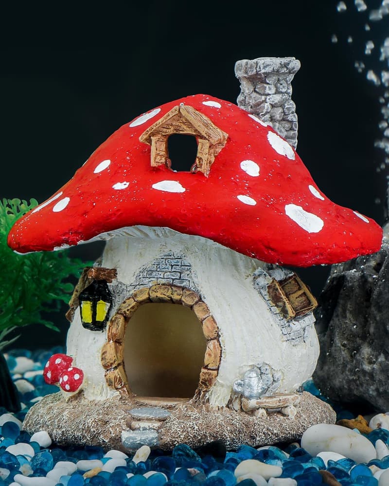 Aquarium Mushroom House Cottage Decoration for Fish & Shrimp