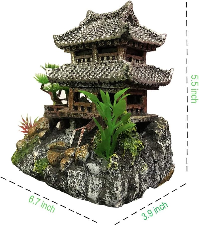 Multicolor Eco-Friendly Resin Castle Decoration for Aquariums