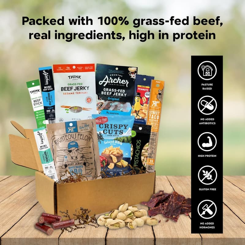 High Protein Beef Jerky Gift Box for Men
