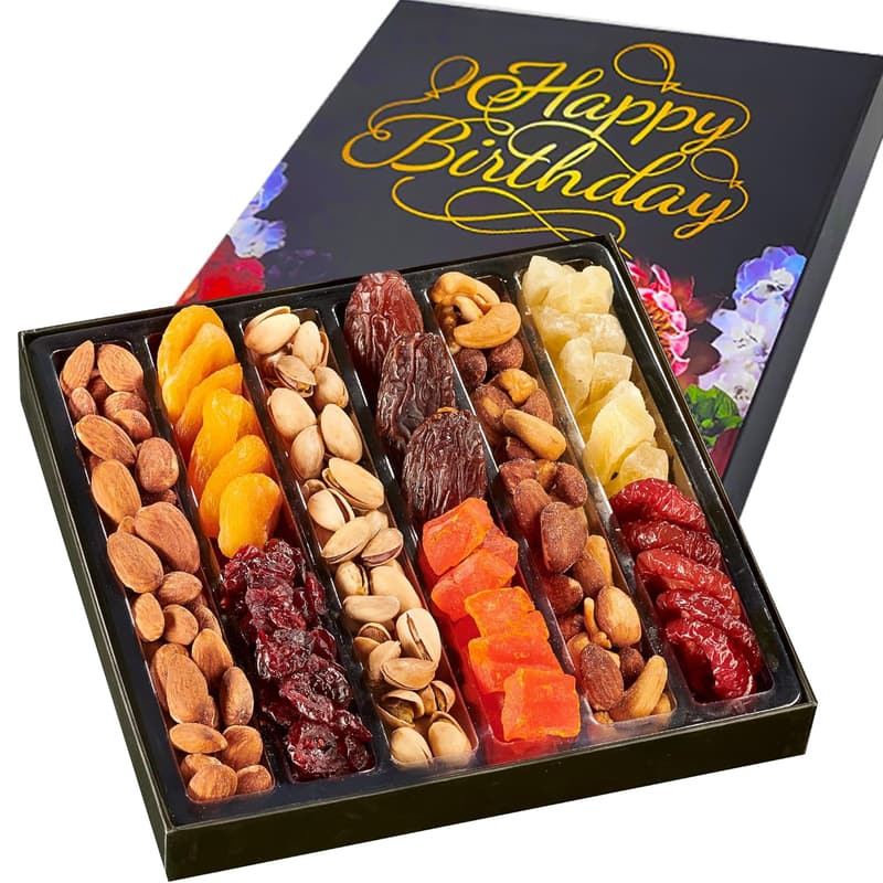 Birthday Dried Fruit & Nuts Gift Basket - Gourmet Snack Box