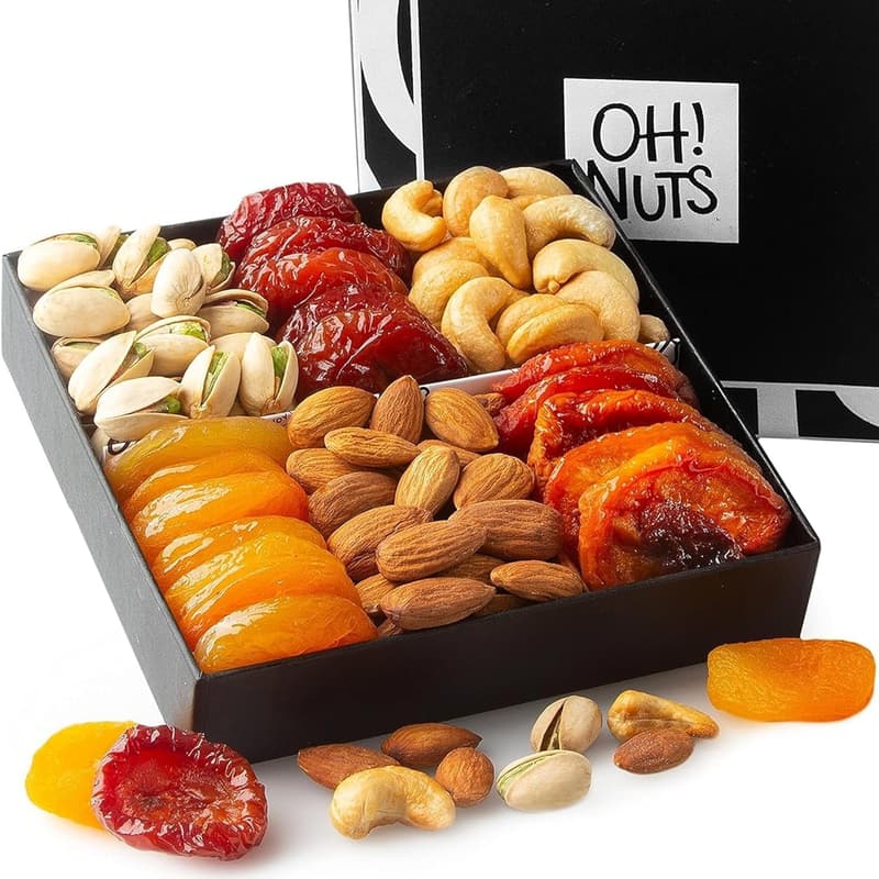 Premium Dried Fruits & Nuts Gift Basket - Healthy Assortment