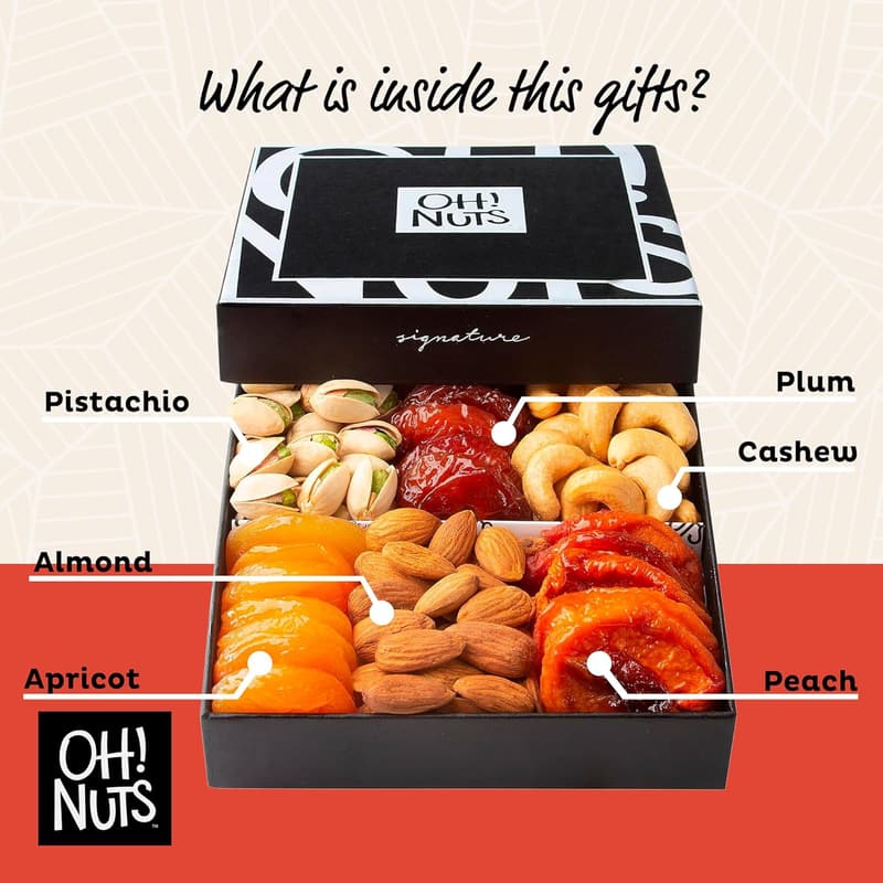 Premium Dried Fruits & Nuts Gift Basket - Healthy Assortment
