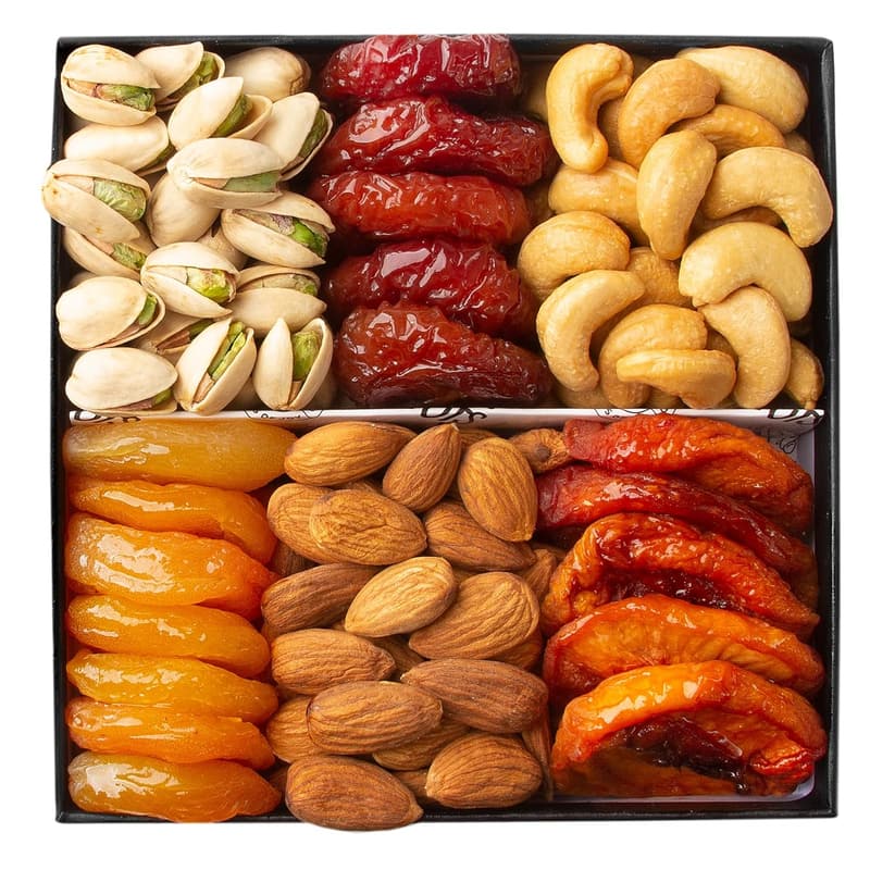 Premium Dried Fruits & Nuts Gift Basket - Healthy Assortment