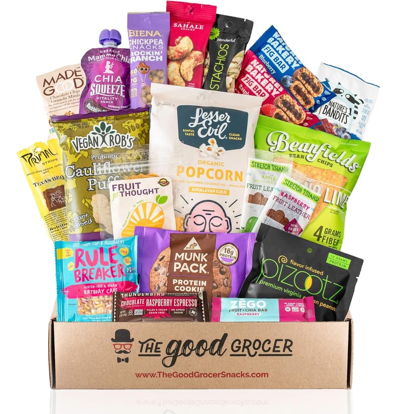 Vegan Healthy Snack Care Package - Non-GMO Jerky, Bars & Nuts