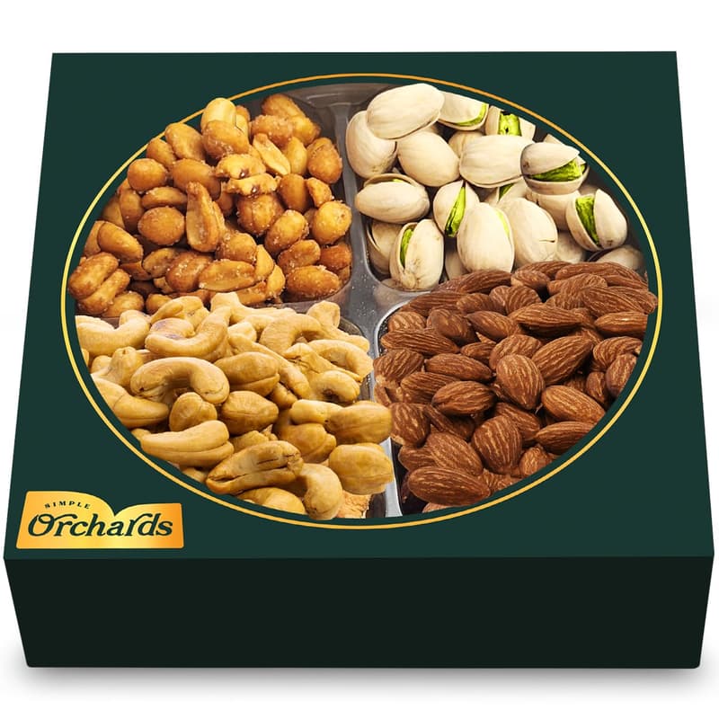 Father's Day Nut Gift Basket - Small Green Box