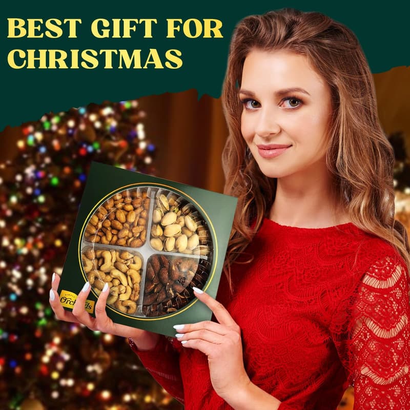 Father's Day Nut Gift Basket - Small Green Box