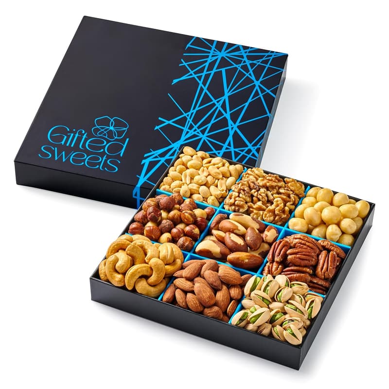 Father's Day Gourmet Mixed Nut Gift Basket for Men