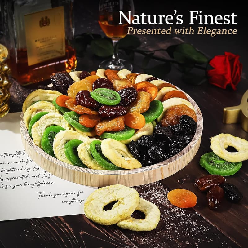 Gourmet Dried Fruit Gift Basket - Healthy Snack Tray for All Occasions