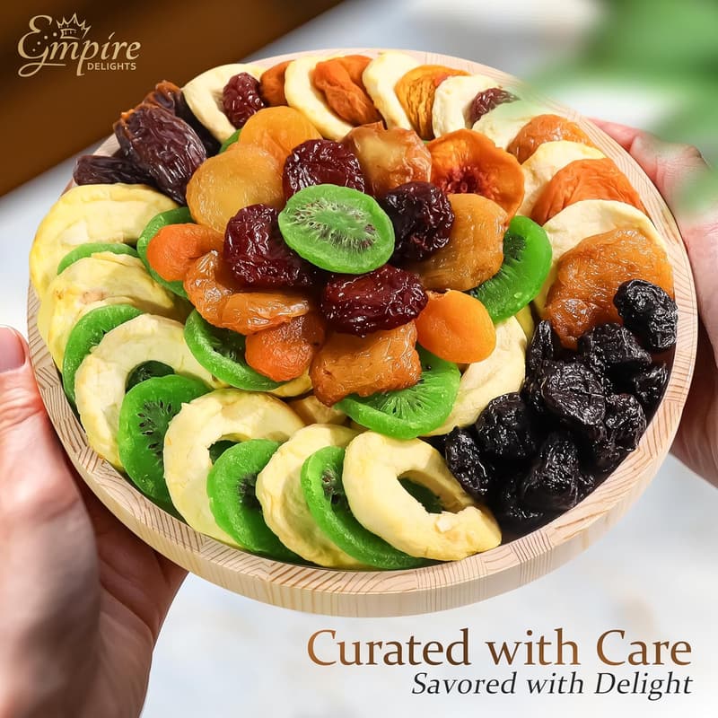 Gourmet Dried Fruit Gift Basket - Healthy Snack Tray for All Occasions