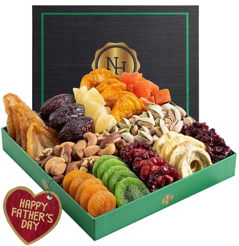 Father's Day Dried Fruit & Nut Gift Basket for Him