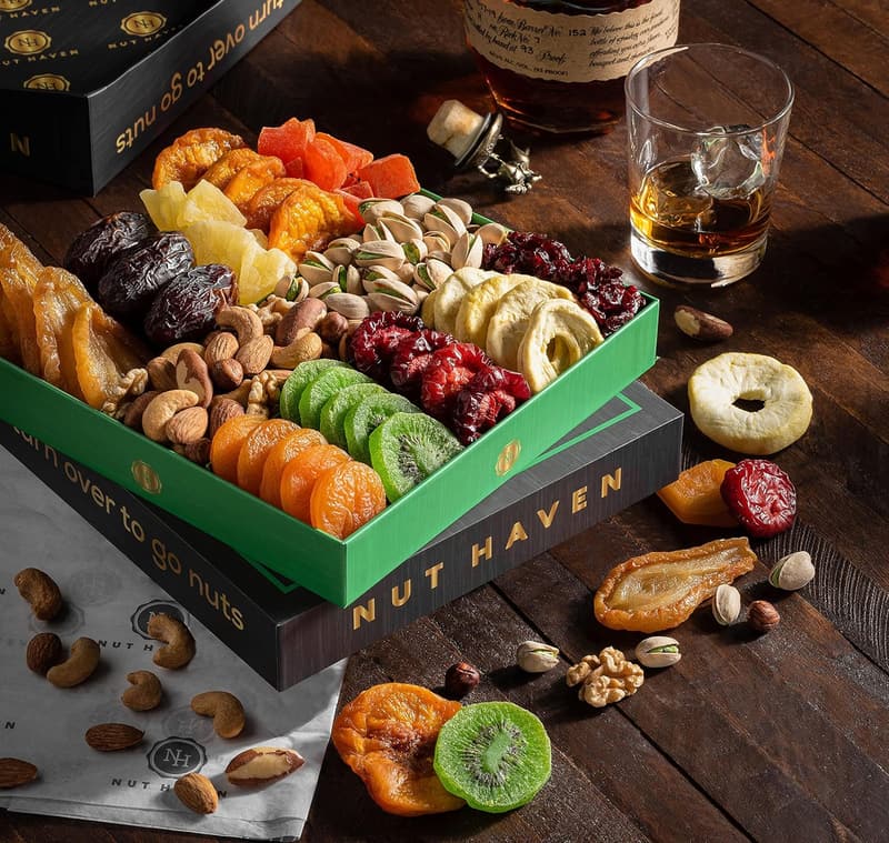 Father's Day Dried Fruit & Nut Gift Basket for Him