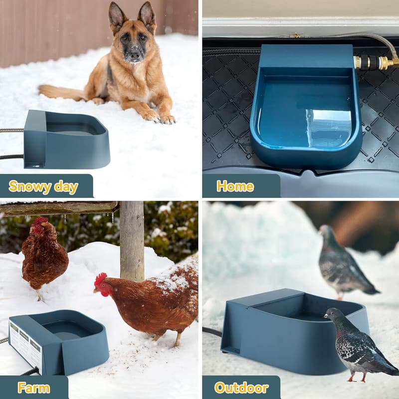 Heated Dog Water Bowl with Auto Fill – 2L Capacity