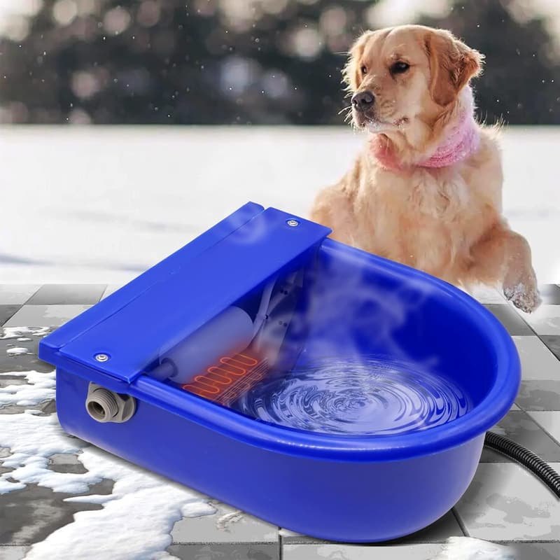 Automatic Heated Dog Water Bowl - 4L Capacity for Outdoor Pets