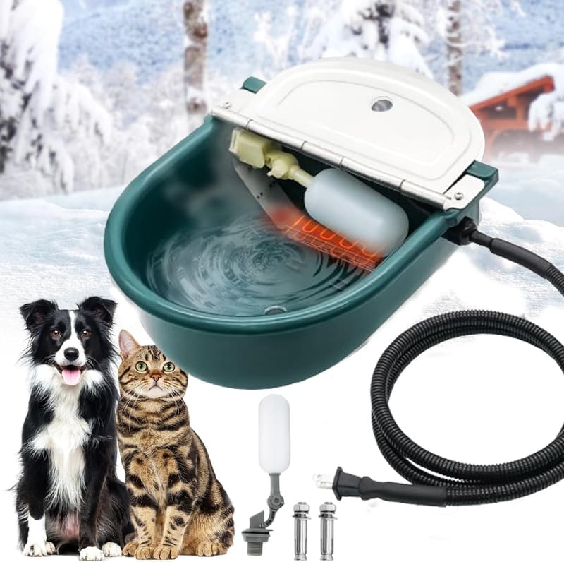 Automatic Heated Water Bowl for Outdoor Pets - BPA Free