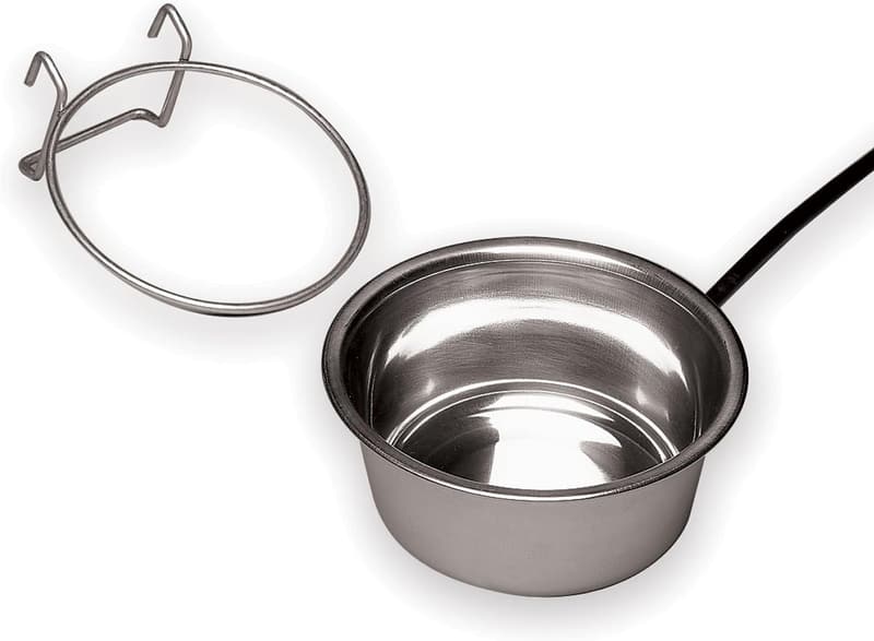 Heated Metal Dog Bowl - 1 Quart for Outdoor Use