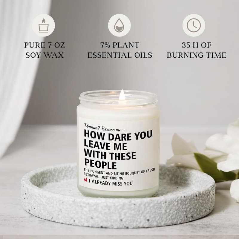 Retirement Gift: Lavender Scented Candle for Men & Women