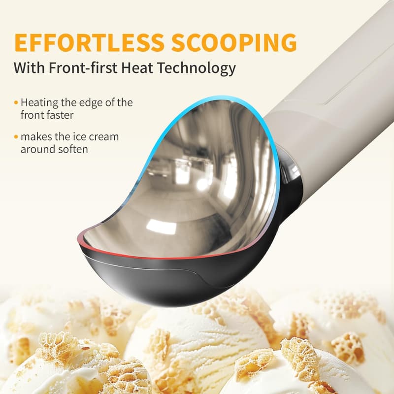 Heated Electric Ice Cream Scoop with Anti-Freeze Handle