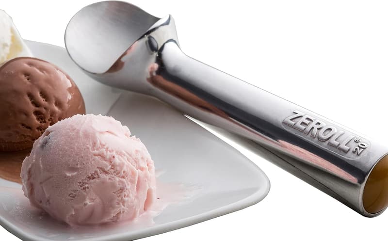 Zeroll Size 20 Silver Ice Cream Scoop - Easy Release Aluminum