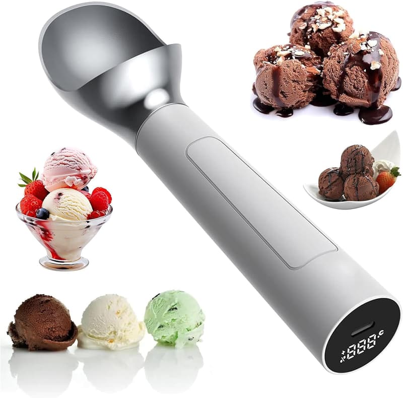 Rechargeable Heated Ice Cream Scoop with LED Display