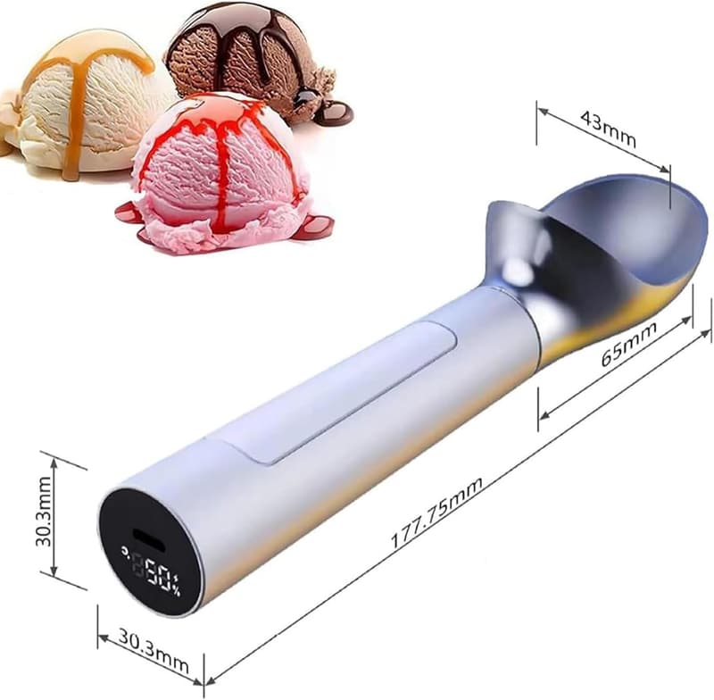 Rechargeable Heated Ice Cream Scoop with LED Display