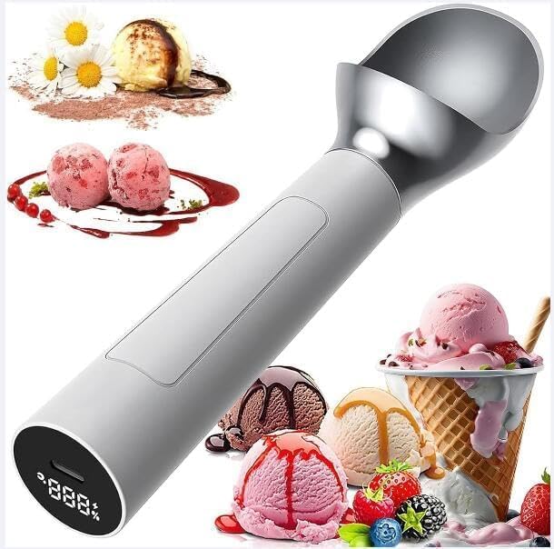 Professional Electric Heated Ice Cream Scoop with LED Display