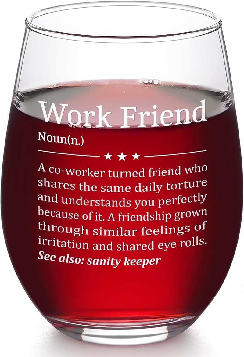 Coworker Gift: 17 oz Wine Glass for Women