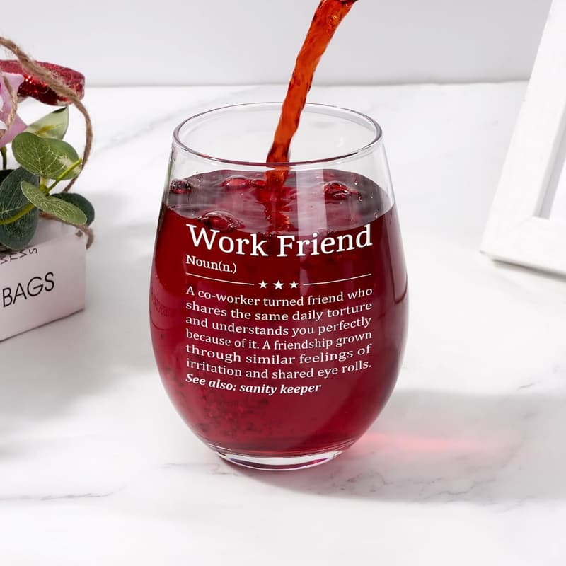Coworker Gift: 17 oz Wine Glass for Women