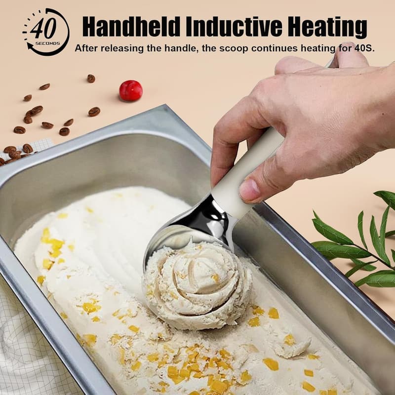 Electric Heated Ice Cream Scoop – Rechargeable & Easy to Clean