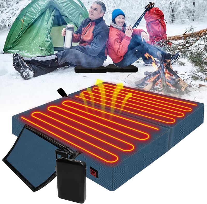 Portable Heated Stadium Seat Cushion with 10,000mAh Battery