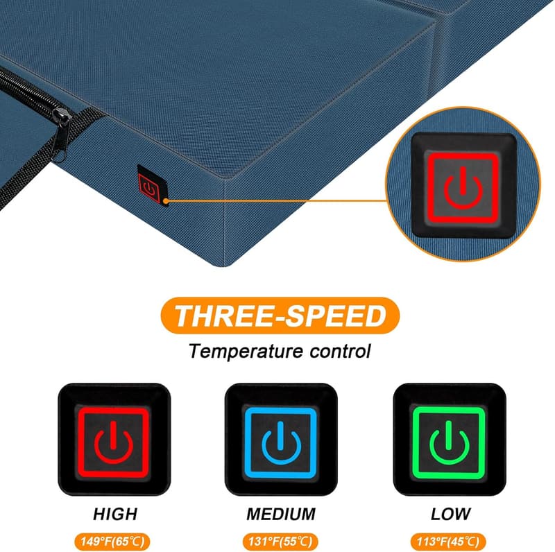 Portable Heated Stadium Seat Cushion with 10,000mAh Battery