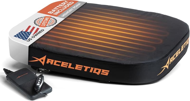 Portable Heating Pad Stadium Seat Cushion with USB Battery Pack