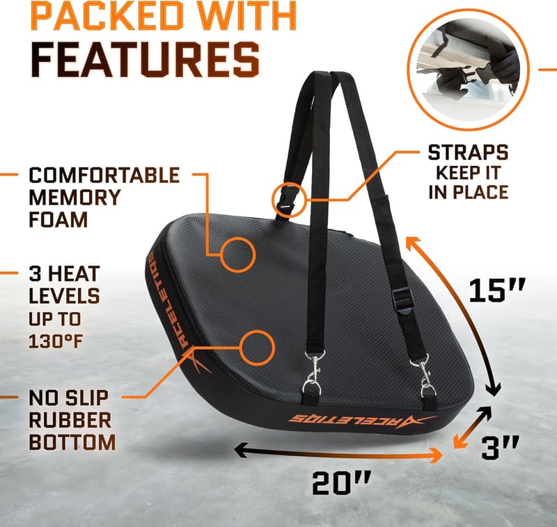 Portable Heating Pad Stadium Seat Cushion with USB Battery Pack