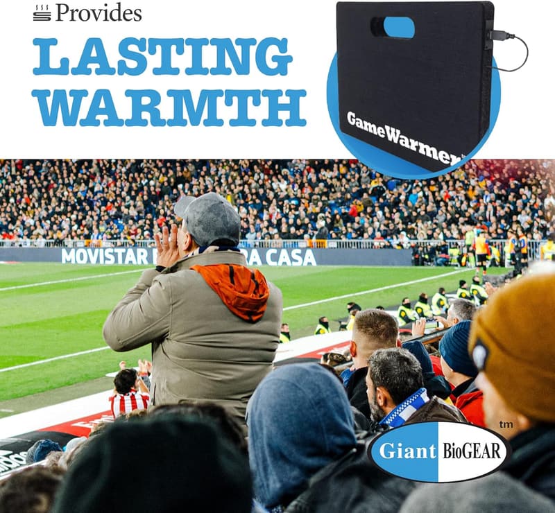 Rechargeable Heated Stadium Seat Cushion for Events & Camping