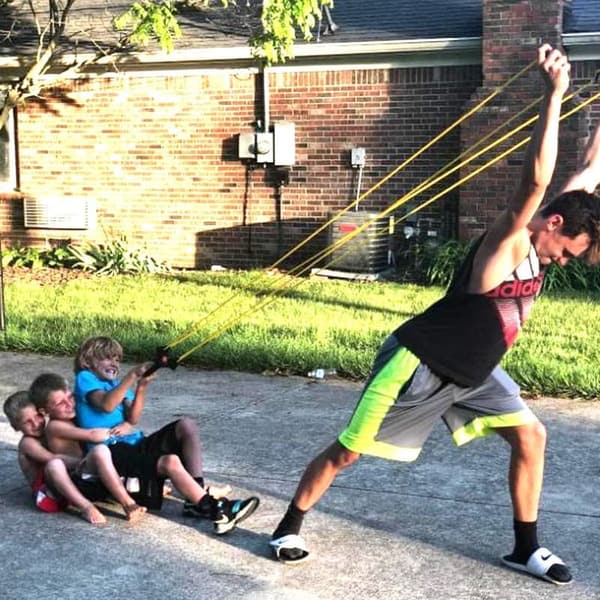 Water Balloon Slingshot Launcher for 3 Players, 500 Yards
