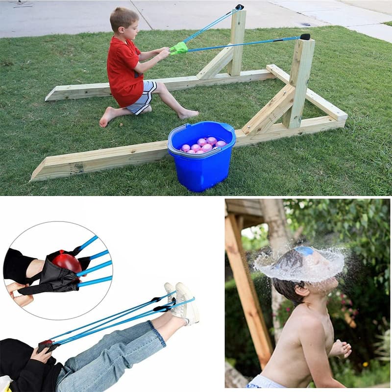 300-Yard Water Balloon Launcher Slingshot - 2-Pack