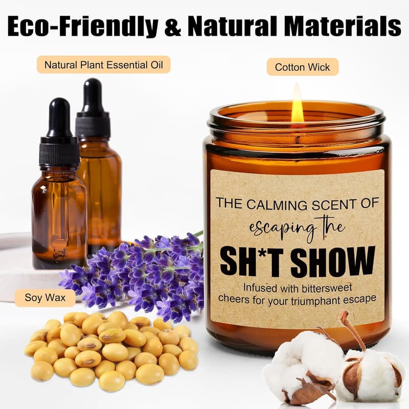 Farewell Scented Candles - Funny Moving Away Gift for Coworkers
