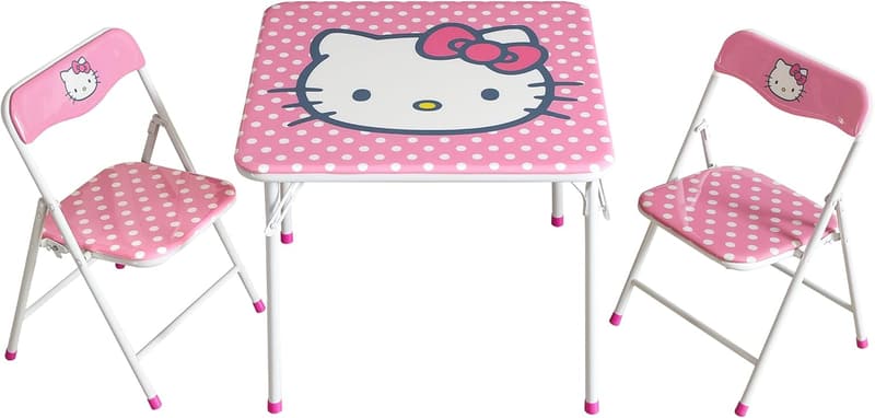 Hello Kitty 3-Piece Activity Table & 2 Chairs Set for Kids