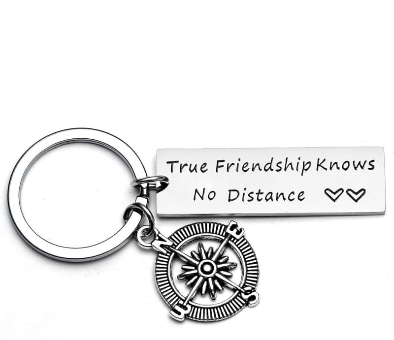 Long Distance Friendship Keychain - True Friendship Farewell Gift