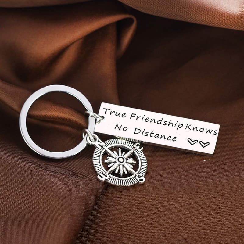 Long Distance Friendship Keychain - True Friendship Farewell Gift